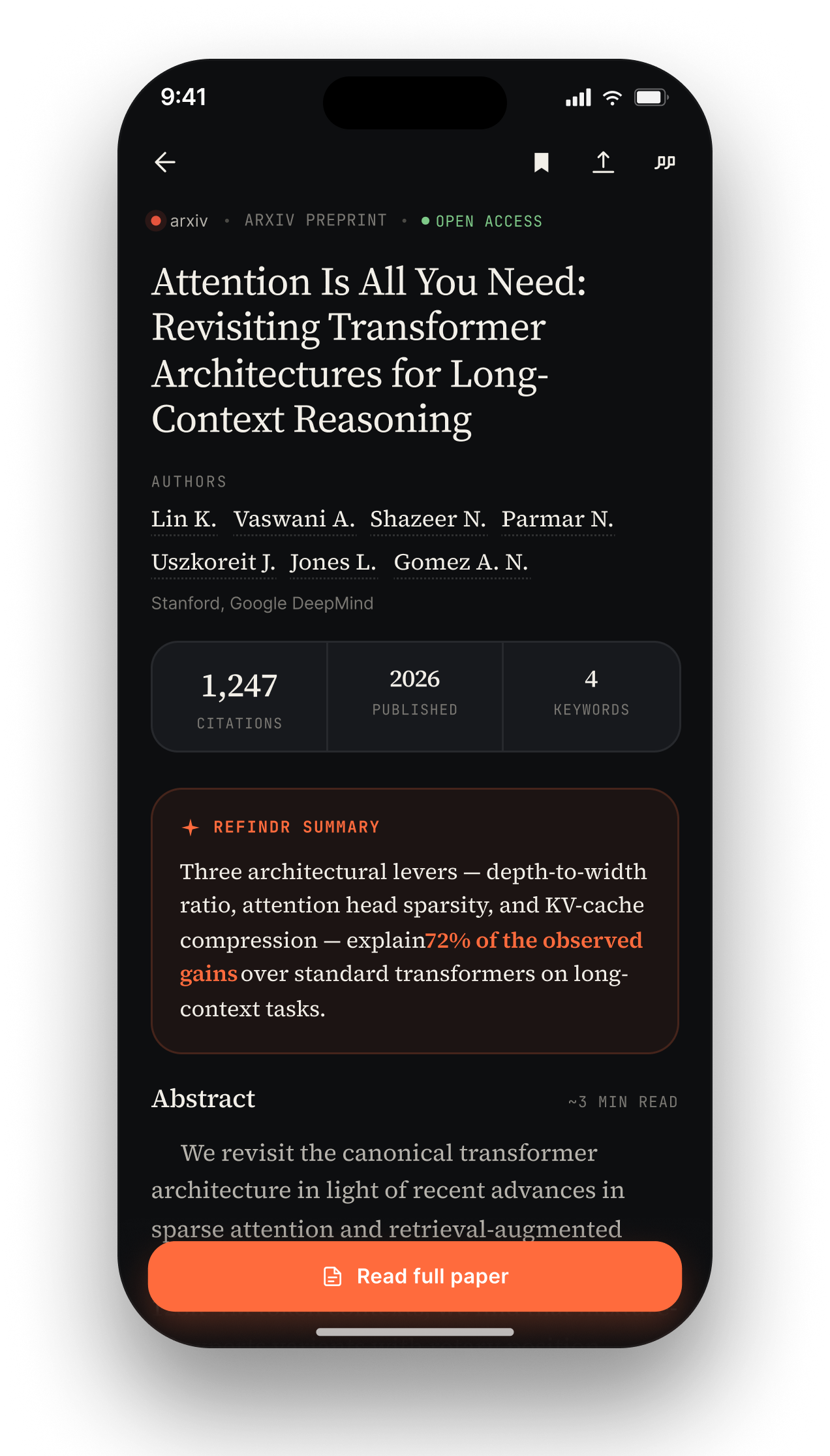 Paper detail — AI summary with citations